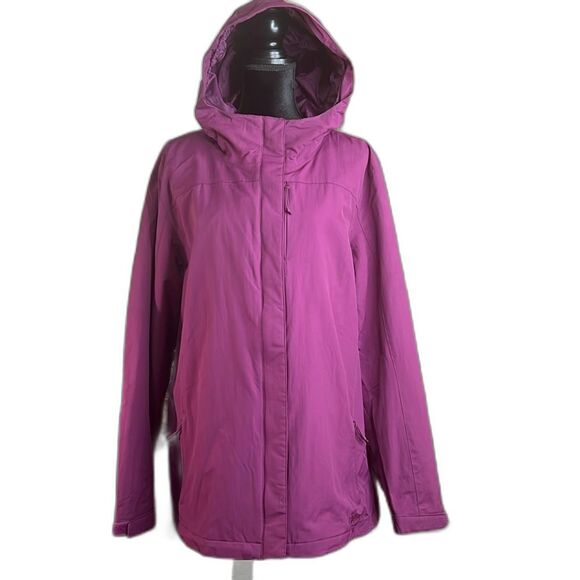 Cabela’s | Magenta Adjustable Raincoat with Zipper Velcro Closure w Hood | XXL - Picture 1 of 14